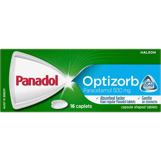 Panadol With Optizorb Paracetamol For Fast Pain Relief 500mg 16 Pack