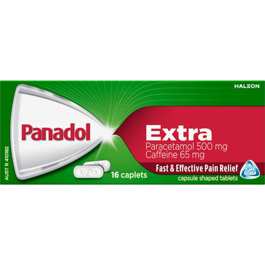 Panadol Extra For Pain Relief Paracetamol & Caffeine 500mg 16 Pack