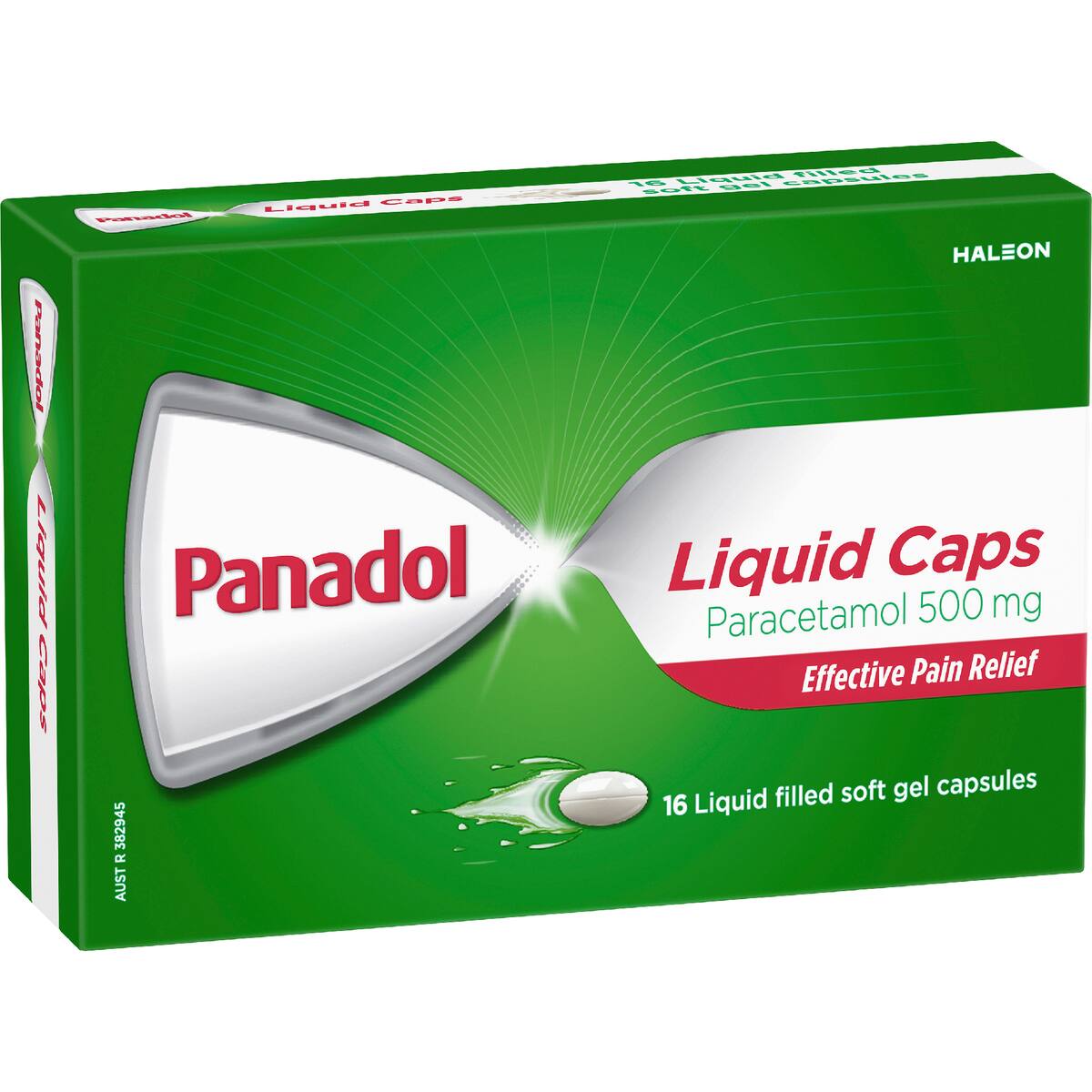 Panadol Liquid Capsules With Paracetamol 500mg 16 Pack