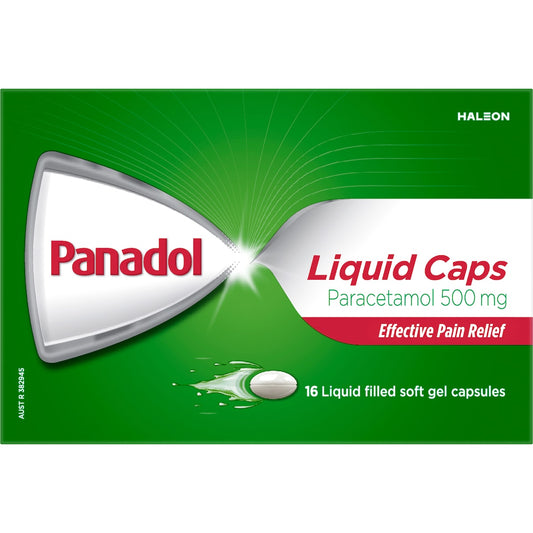Panadol Liquid Capsules With Paracetamol 500mg 16 Pack