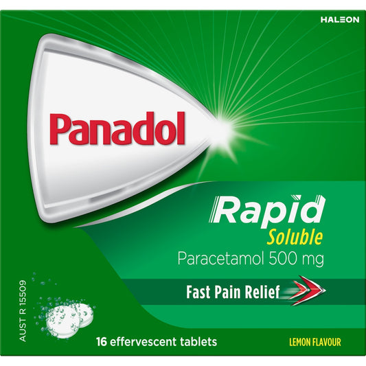 Panadol Rapid Soluble With Paracetamol 500mg 16 Pack