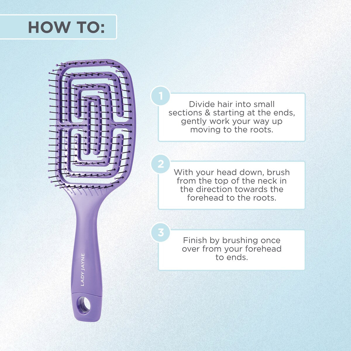 Lady Jayne Flexi-glide Hair Brush Large Each