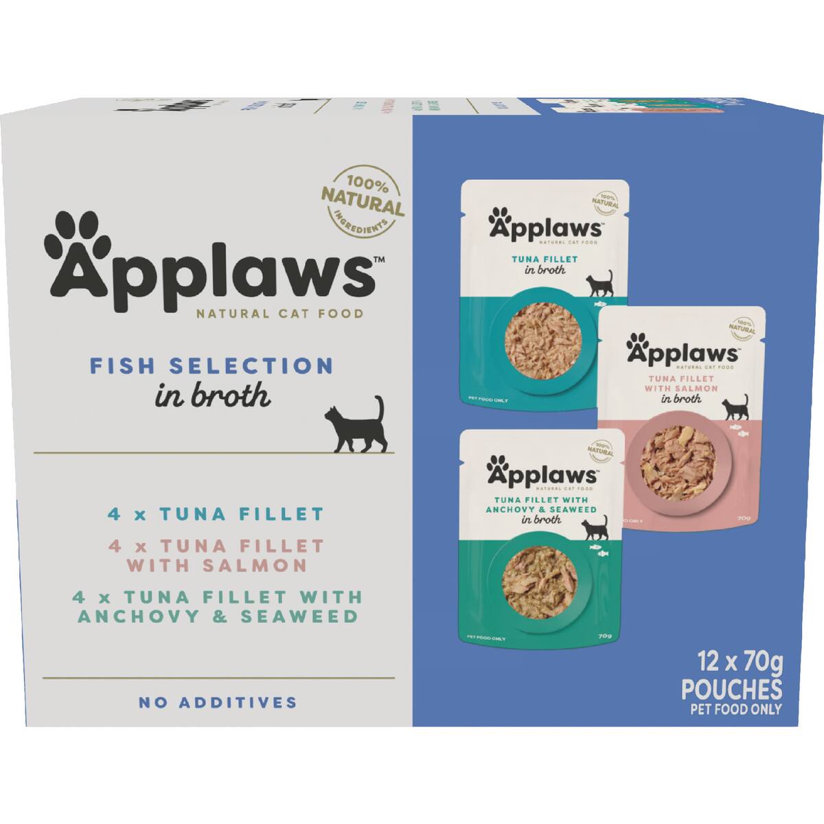 Applaws Fish Selection In Broth Cat Food 70g X 12 Pack