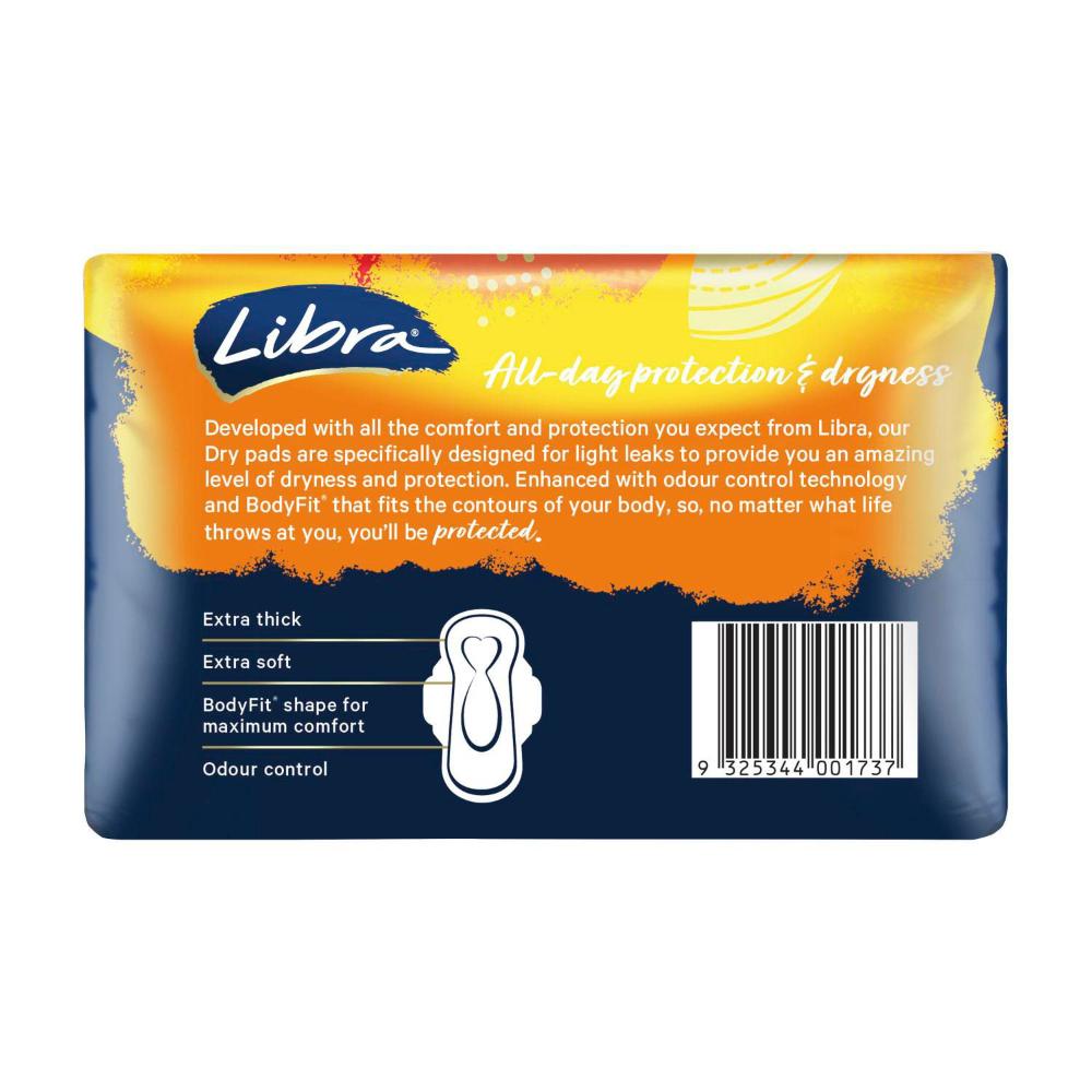 Libra Dry Extra Pads With Wings - 12 Pack