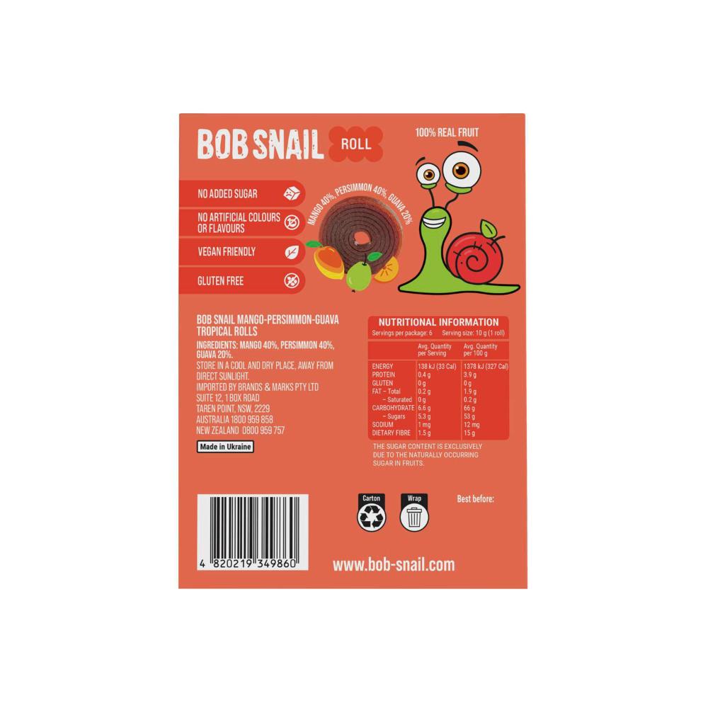 Bob Snail Fruit Roll Tropical Fruit - 60g