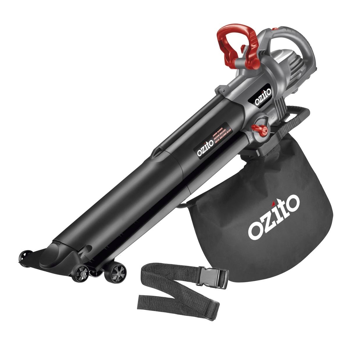 Ozito 2400W Corded Blower Vacuum Mulcher 40L Plastic Metal Durable