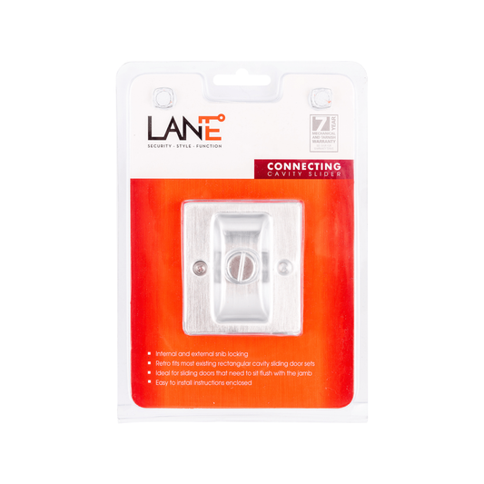 Lane Satin Chrome Sliding Cavity Door Lock