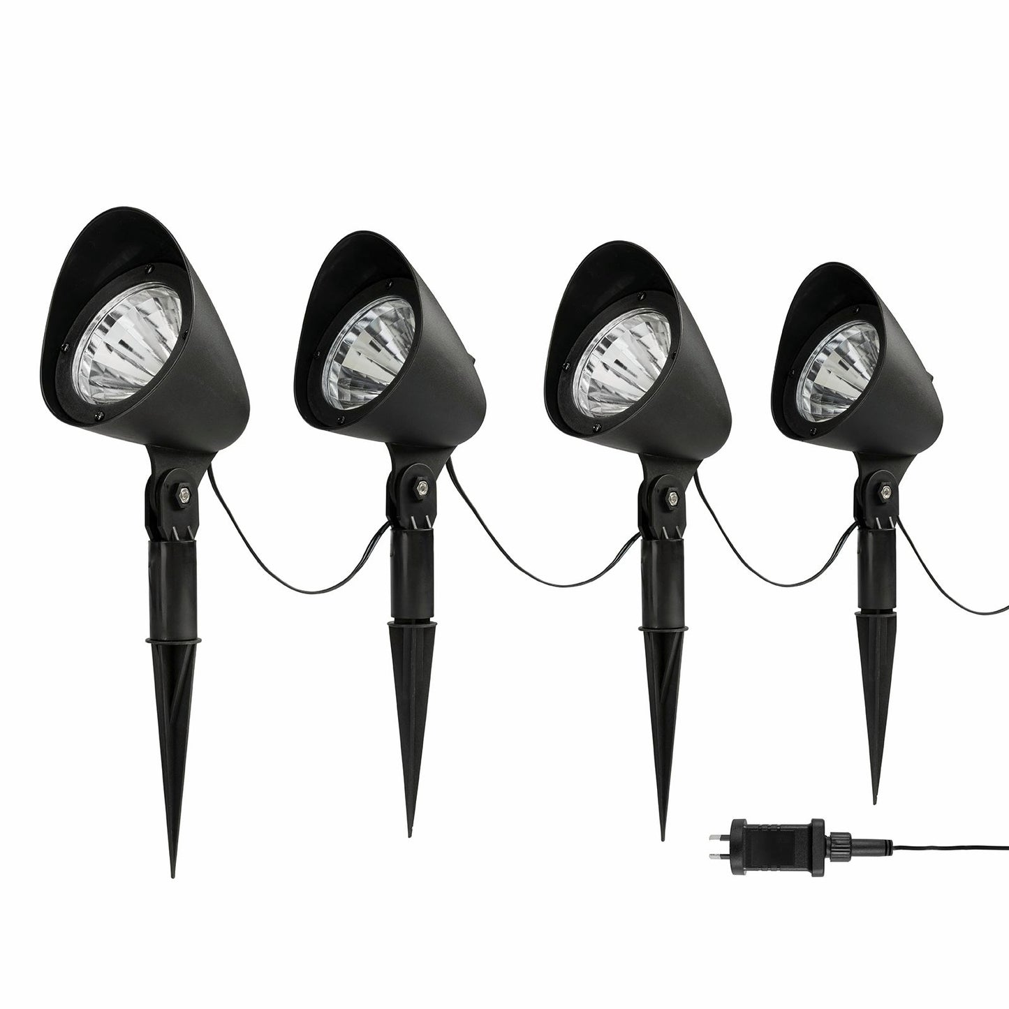 Brilliant Westbury LED Garden Light Kit - 4 Pack - 1W - Black - 16m