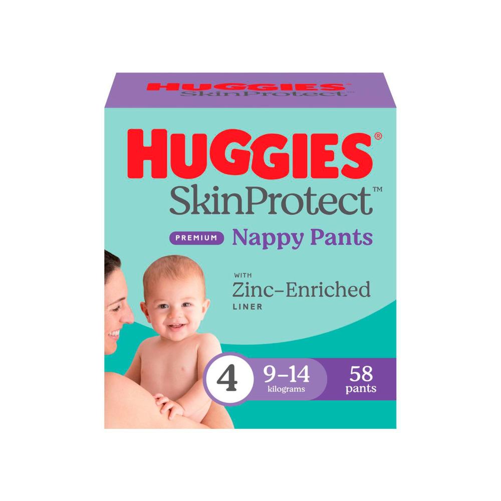 Huggies Skin Protect Nappy Pants Size 4 - 58 Pack