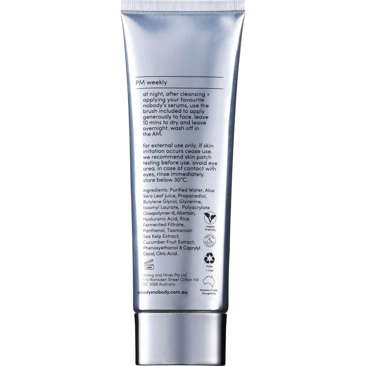Nobody's Nobody Glass Overnight Hydration Mask 75ml