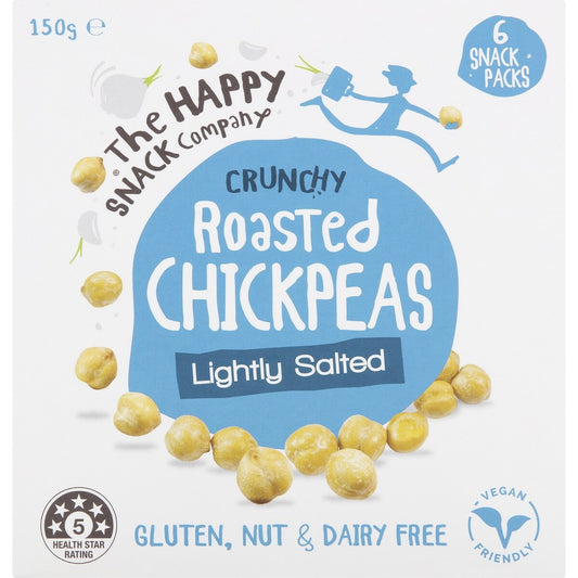 The Happy Snack Company Roasted Chickpeas Lightly Salted 6 pack