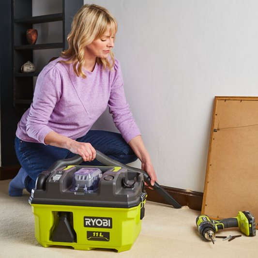 Ryobi Wet and Dry Vacuum - 18V ONE+ - 11L - HEPA