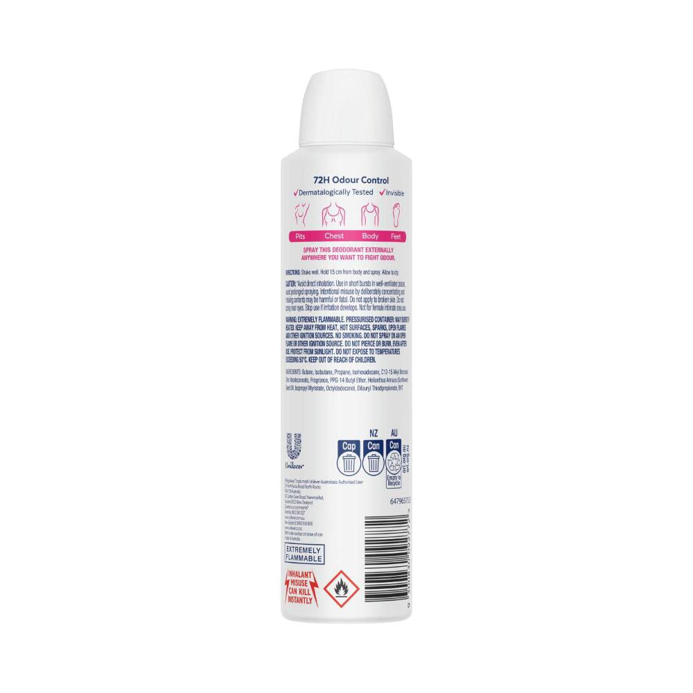 Rexona Womens Whole Body Deodorant Aerosol Wild Rose - 230mL