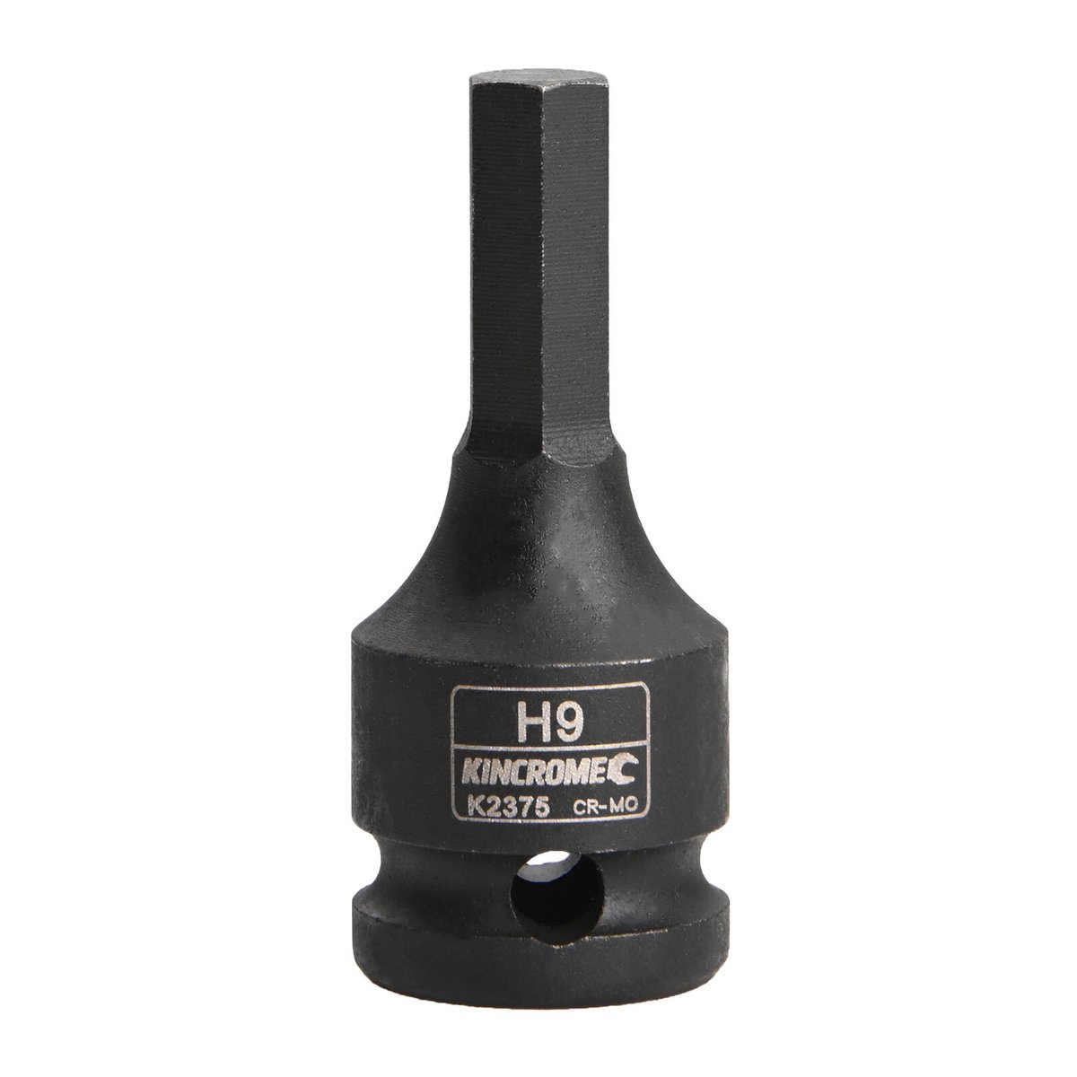 Kincrome 9mm 1/2" Drive Hex Impact Socket 60mm Cr-Mo Black