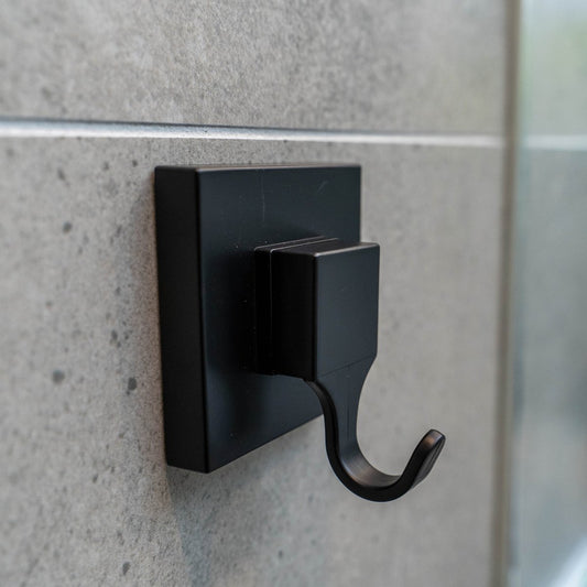 Fusion Loc Suction Bathroom Hook 2 Pack - 13kg - Black Matte - 60mm x 70mm x 50mm