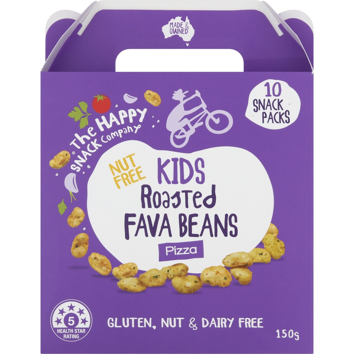 The Happy Snack Company Kids Fava Beans Pizza 10 pack