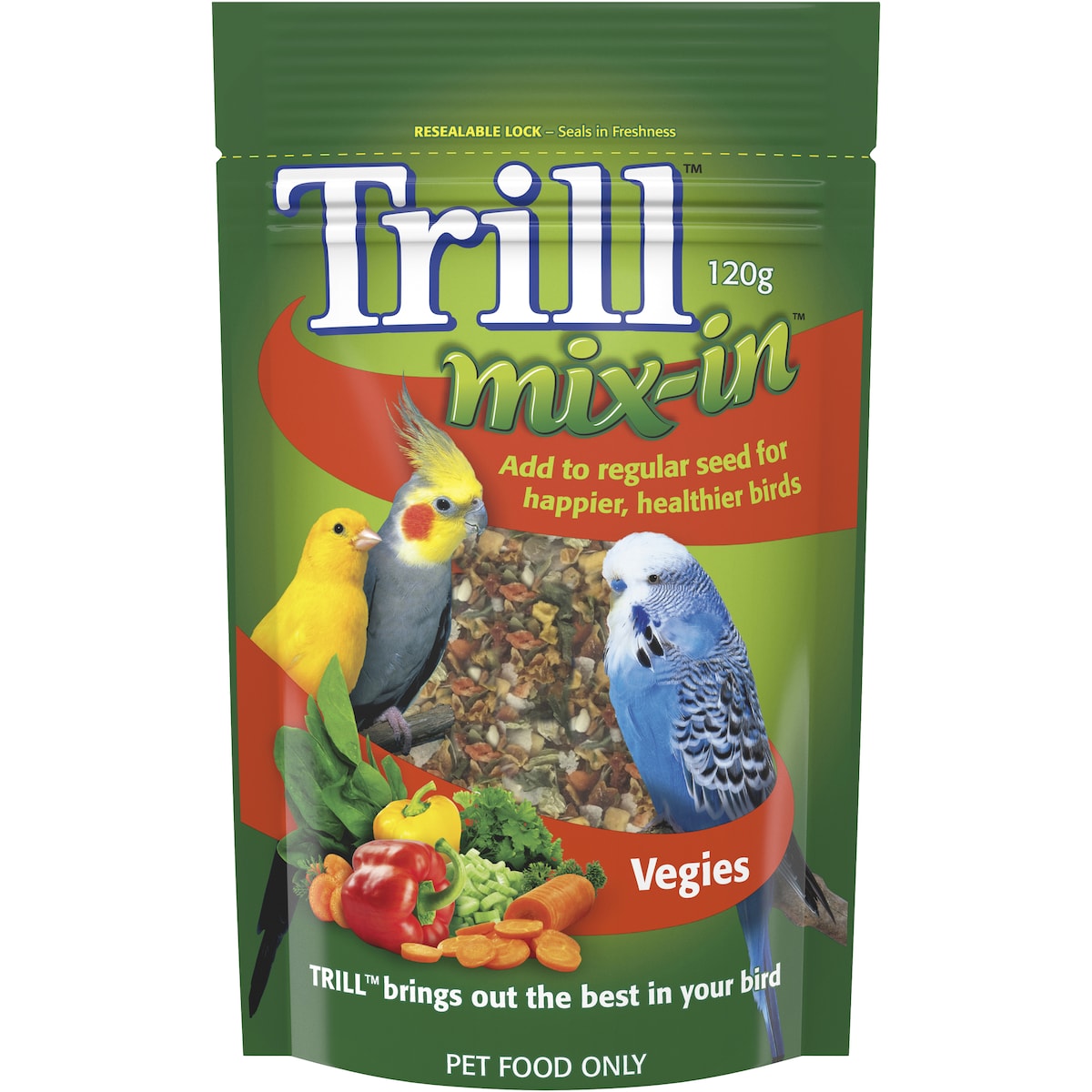 Trill Mix In Veggies Bird Treat 120g