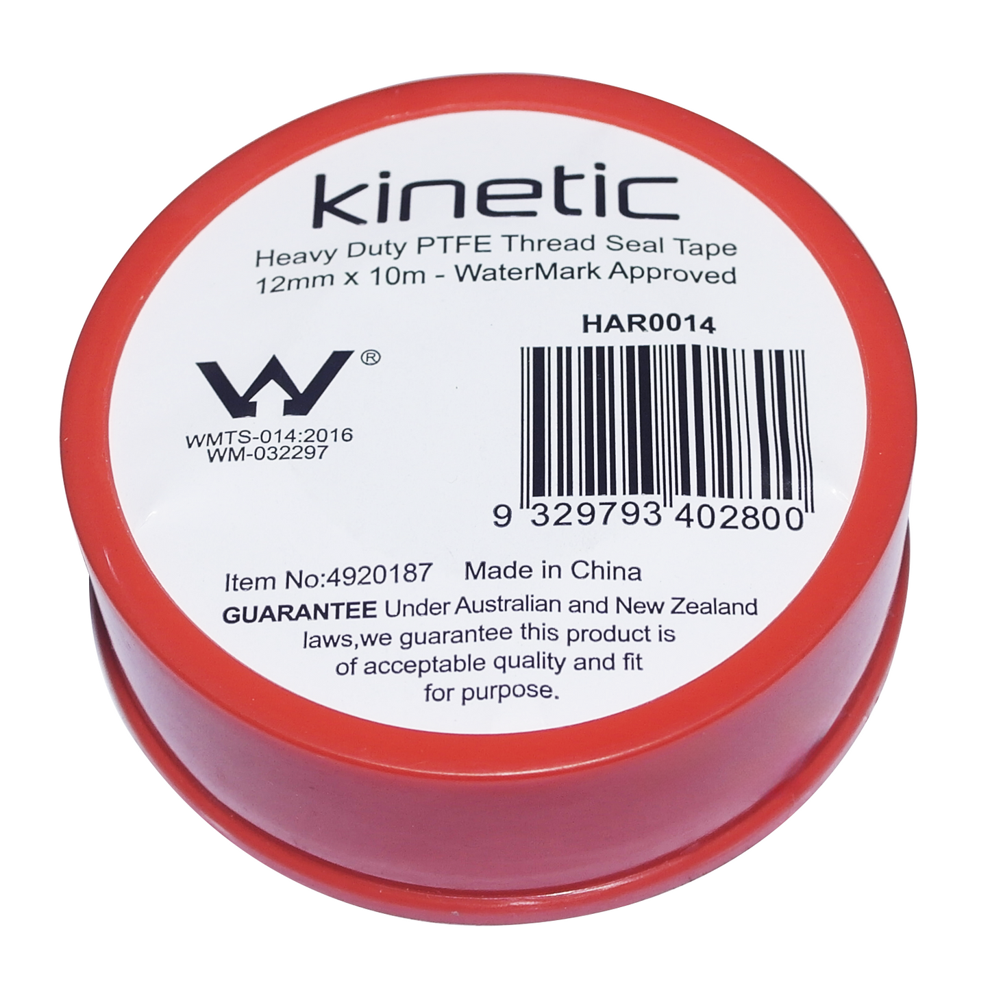 Kinetic 12mm x 10m Pink Premium Thread Seal