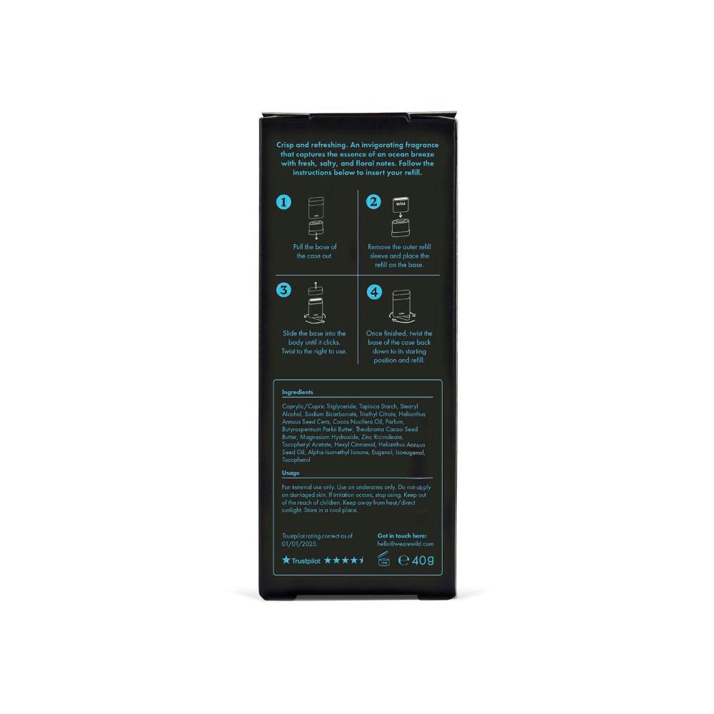 Wild Black Case Ocean Mist Vegan Natural Deo - 40g