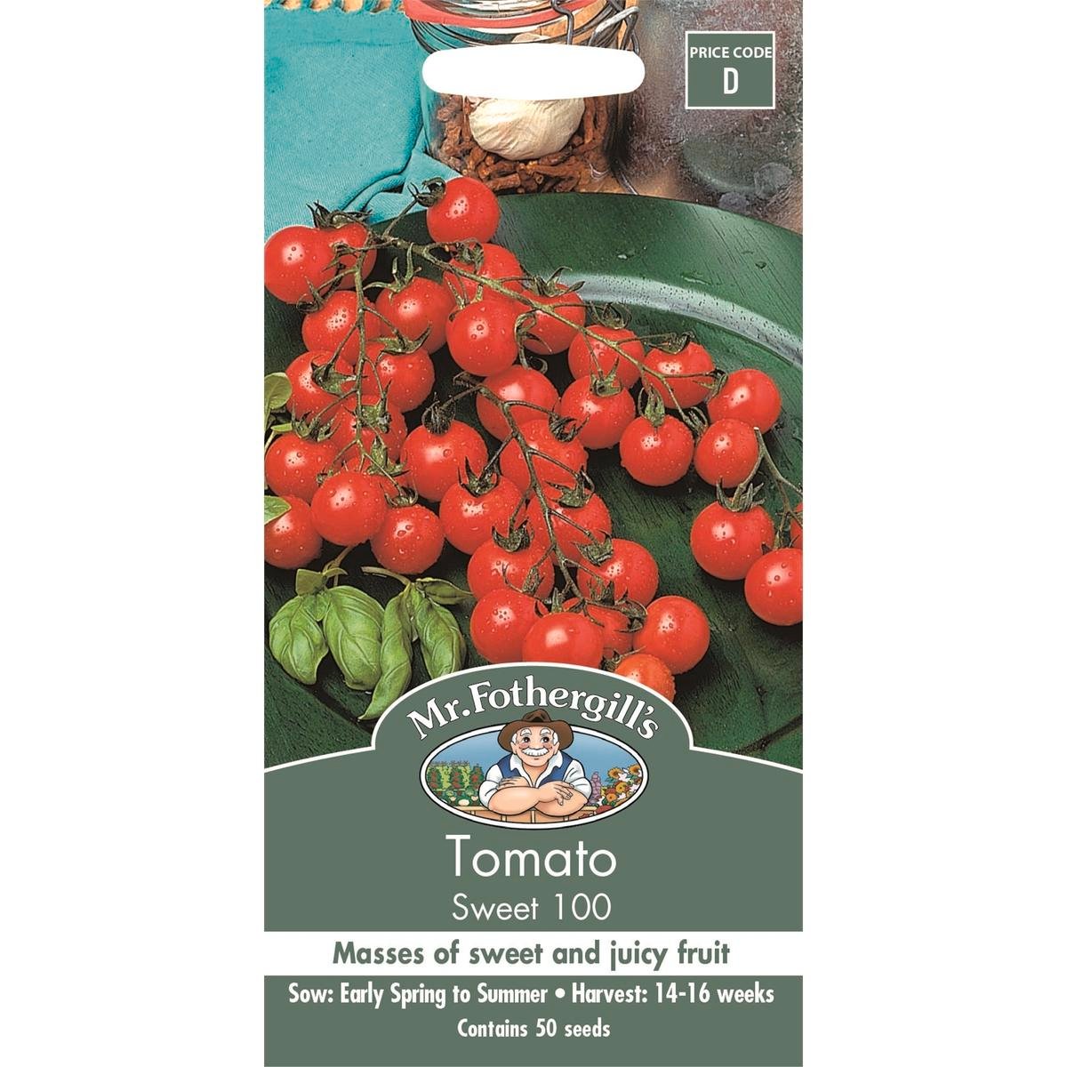 Mr Fothergill Sweet 100 Tomato Seeds - 75mm - Juicy - Vitamin C Rich