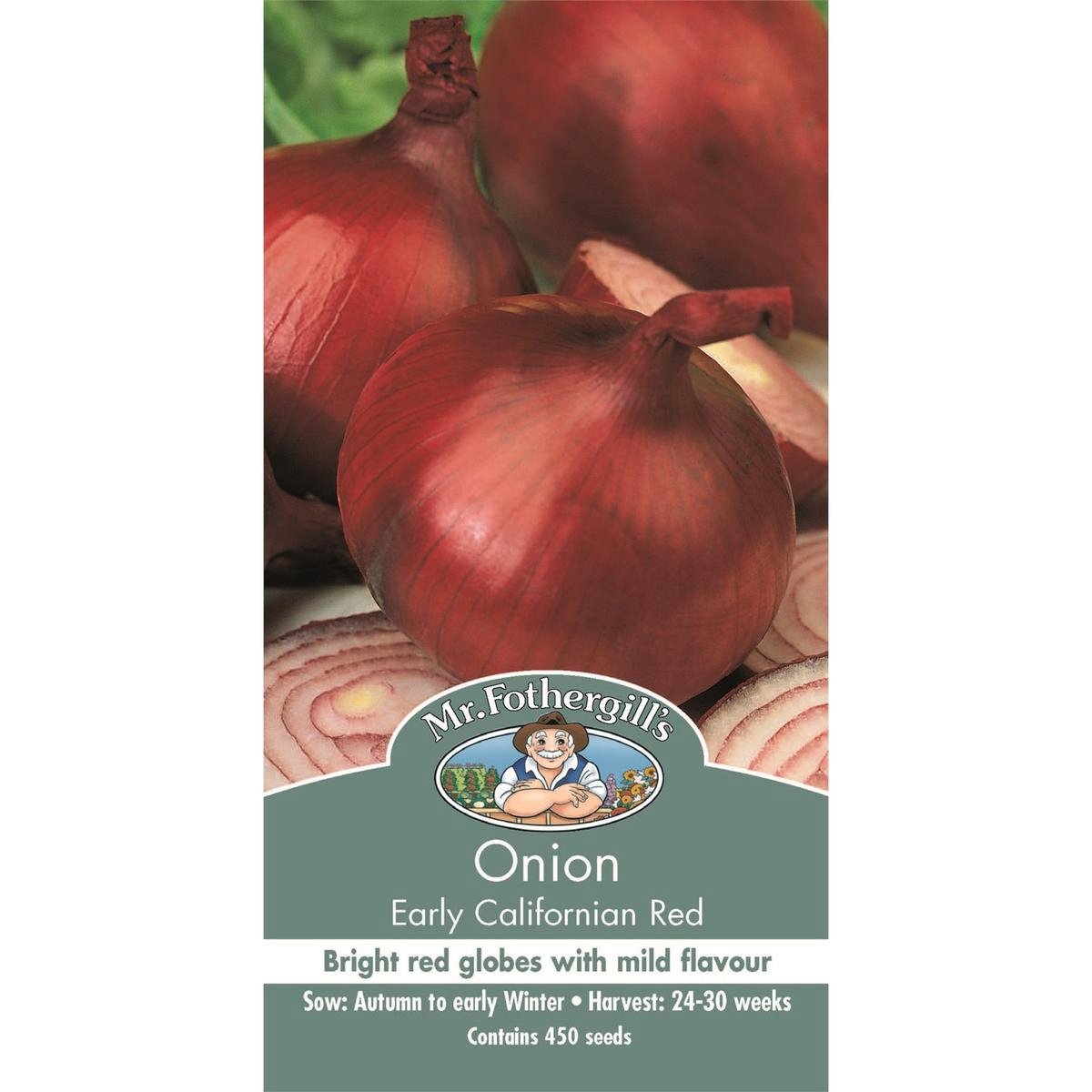 Mr Fothergill's Early Californian Red Onion Seeds - 75mm - Mild Flavor