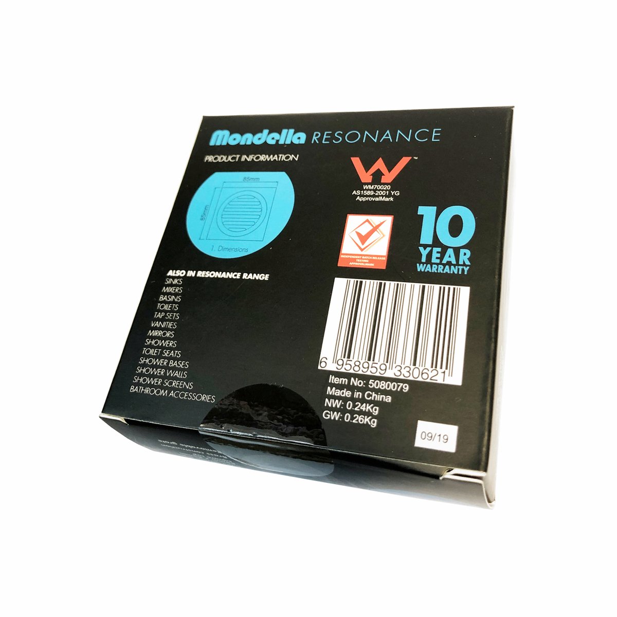 Mondella Square Floor Grate - 80 x 50mm - Brass - Matte Dark Bronze