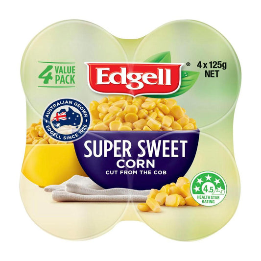 Edgell Super Sweet Corn Kernels 4 Pack - 500g
