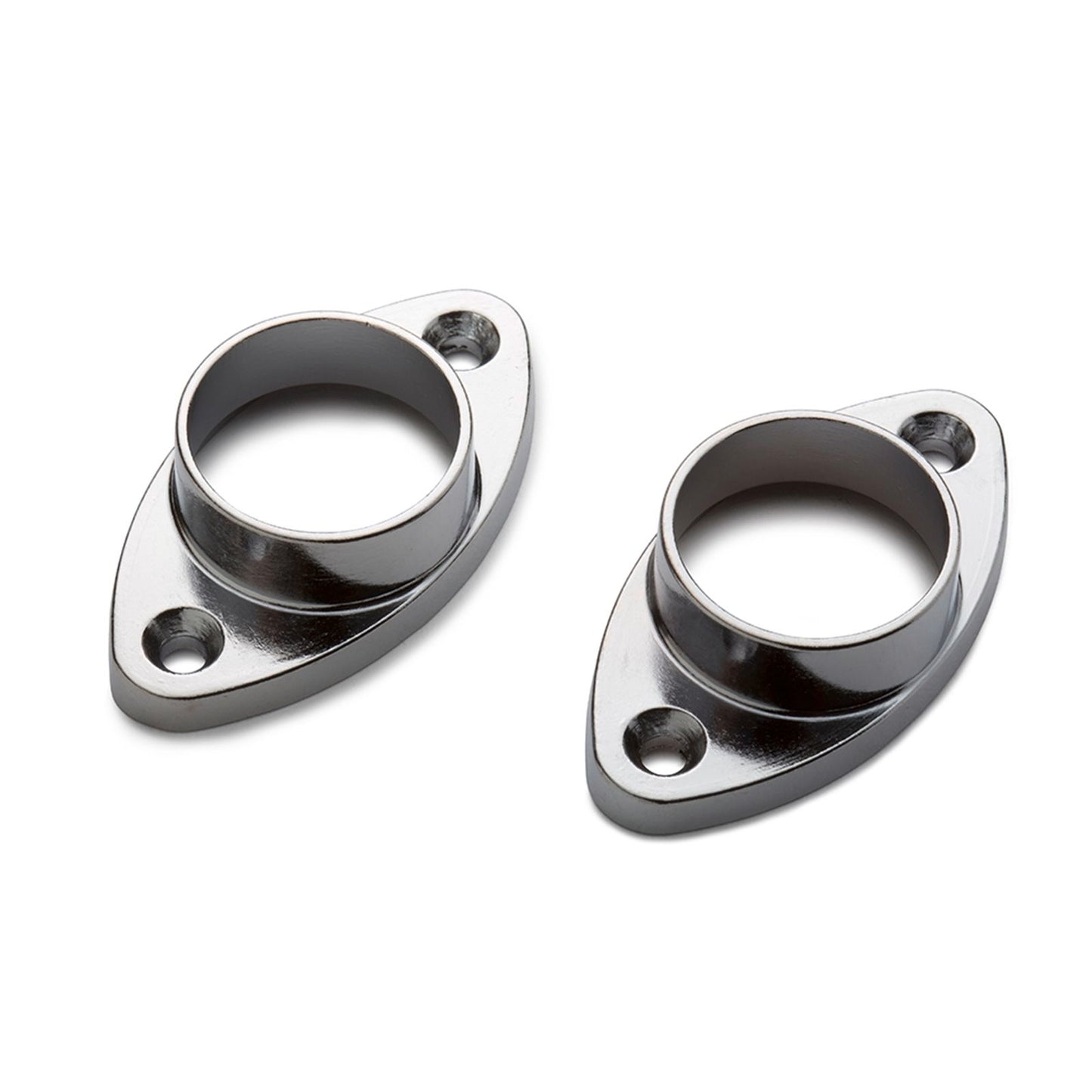 Sandleford Chrome Rod Fittings Oval Flange - 25mm - 2 Pack