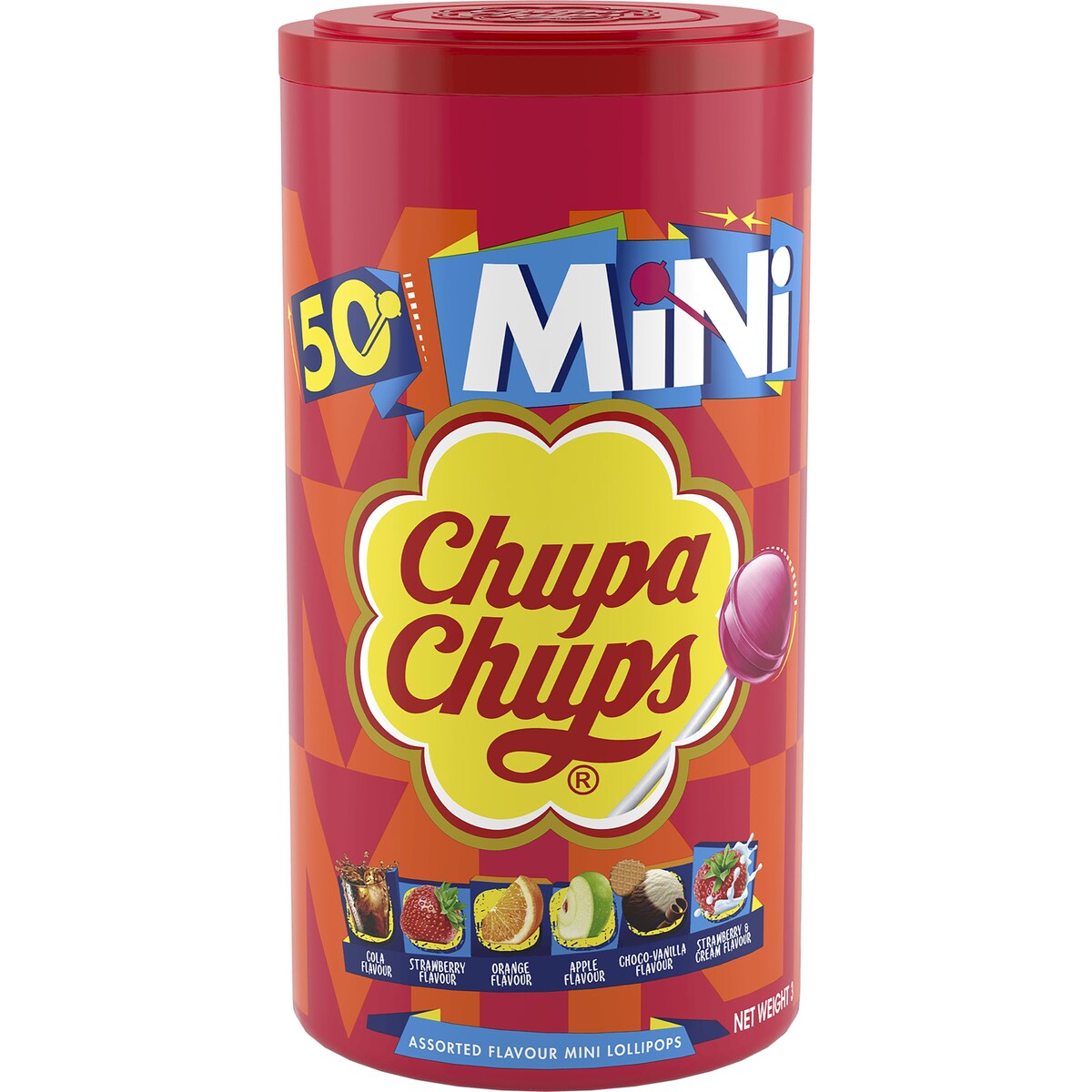 Chupa Chups The Best Of Mini Lollipops 50 Pack