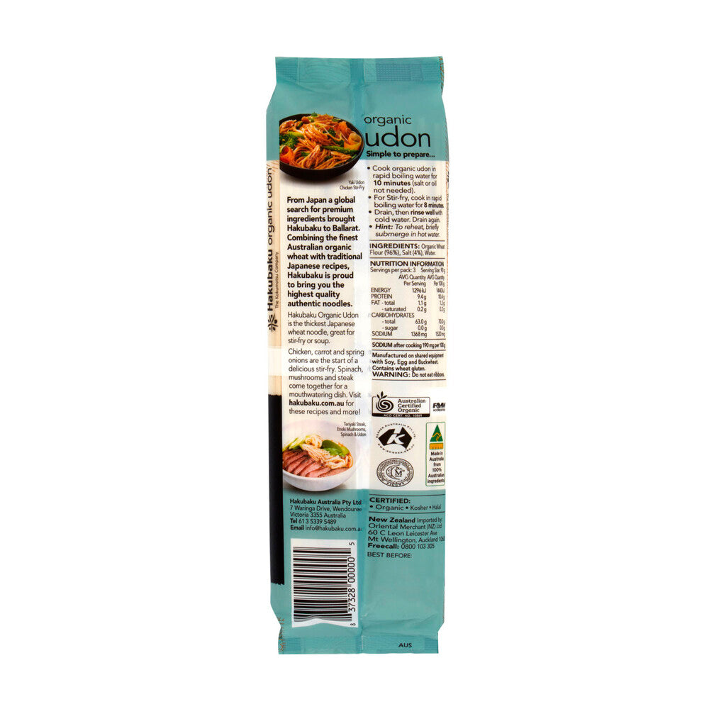 Hakubaku Organic Udon Noodles - 270g