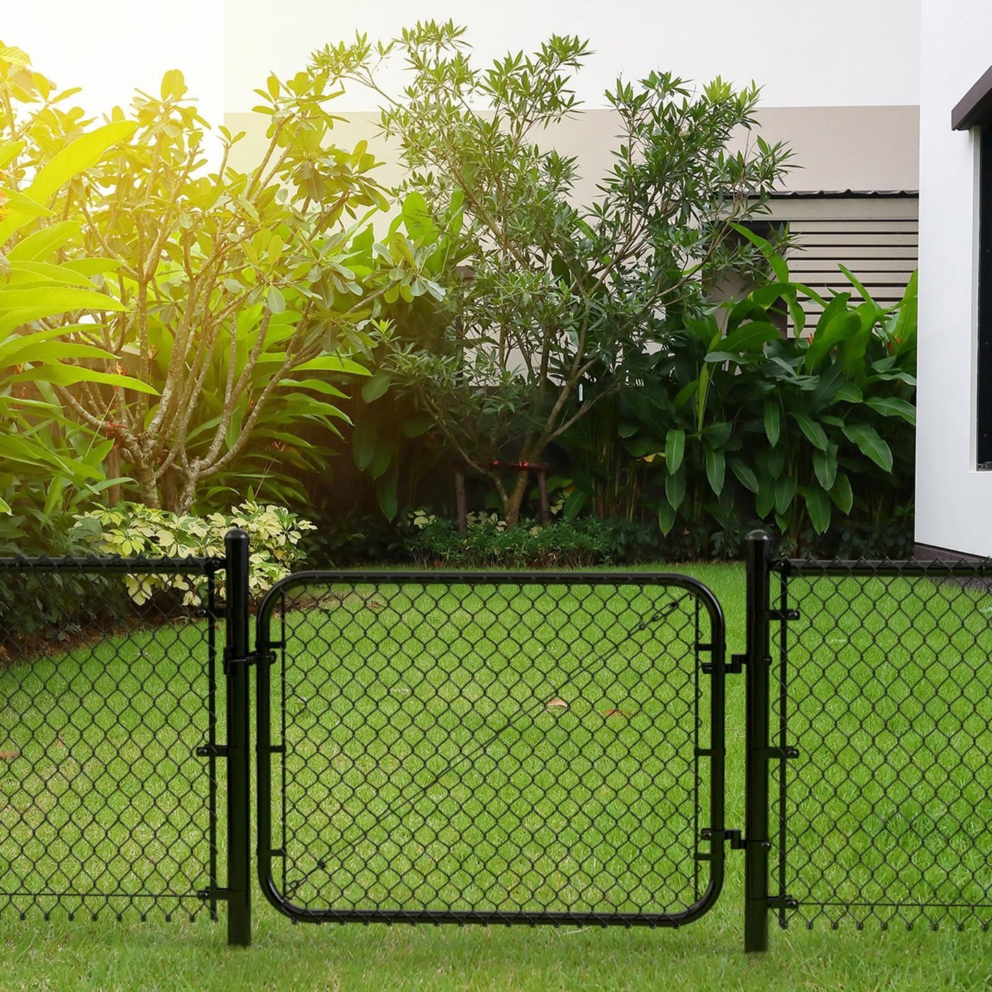 Peak Chain Link Fencing Main Post Cap - 48mm - Black