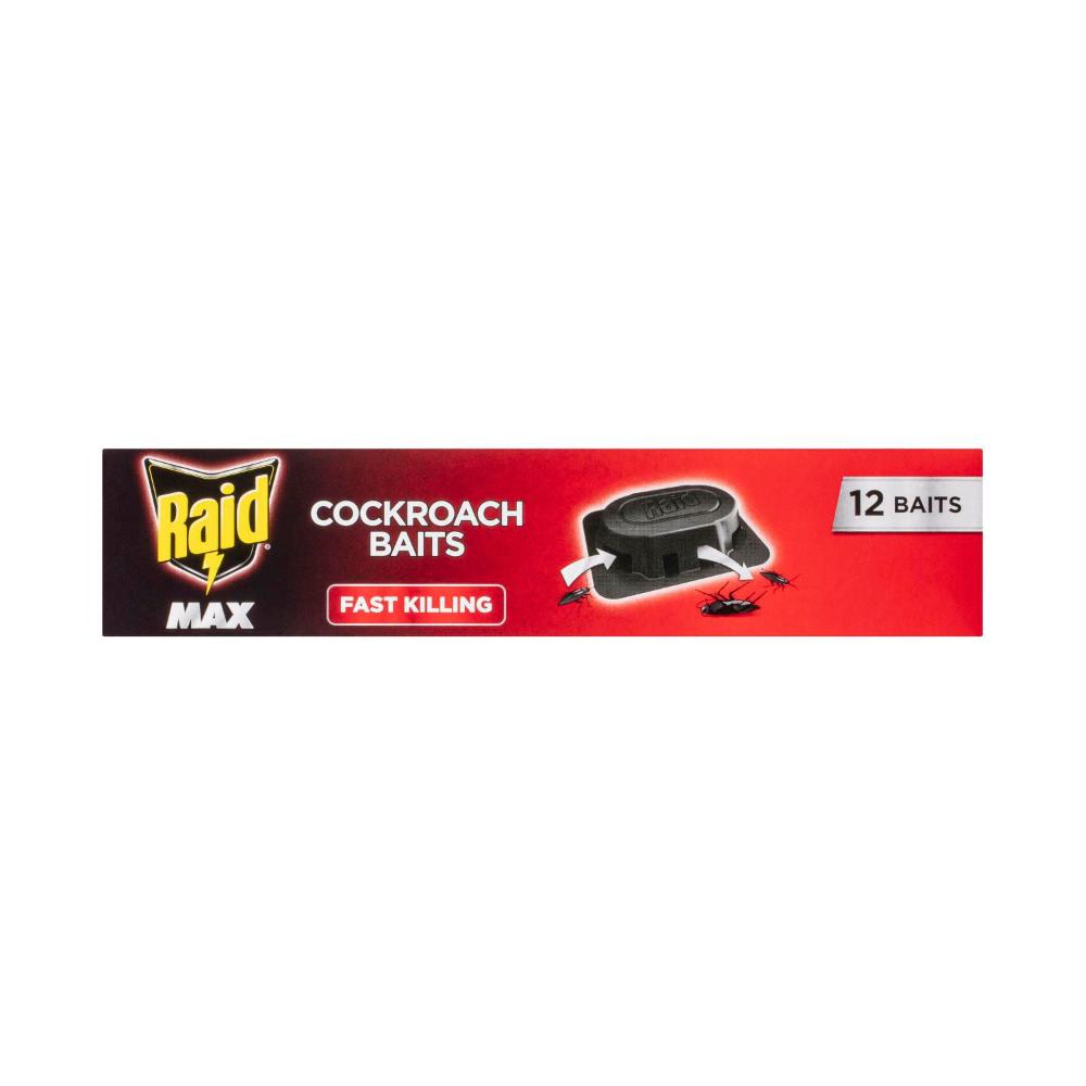 Raid Max Insect Cockroach Baits Traps - 12 pack