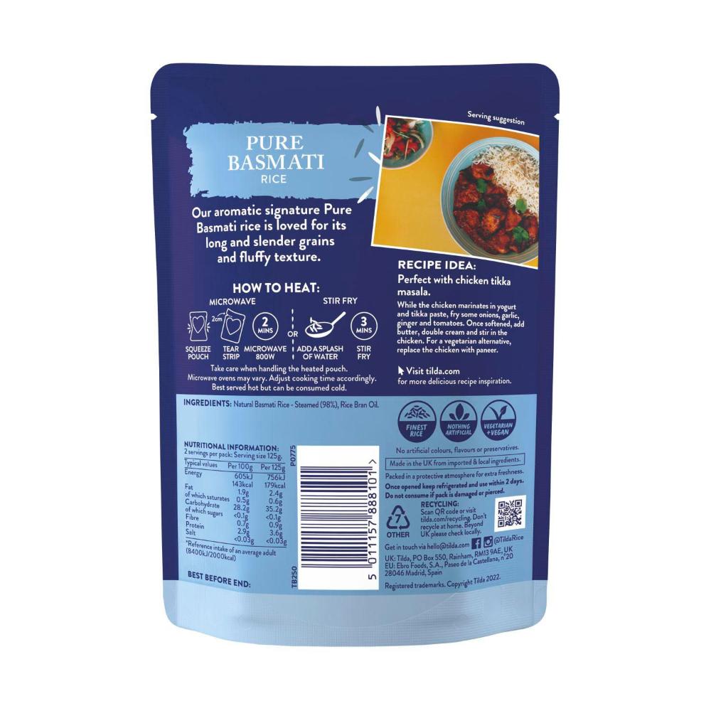 Tilda Steamed Basmati Pure Rice - 250g