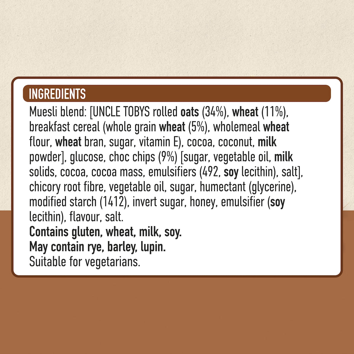 Uncle Tobys Chewy Oh My Choc Muesli Bars 6 Pack