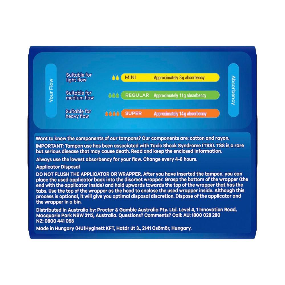 Tampax Mini Tampons With Applicator - 20 Pack