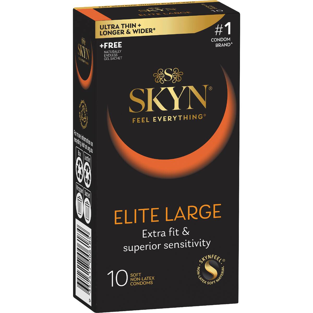 Skyn Elite Large Non-latex Condoms 10 Pack