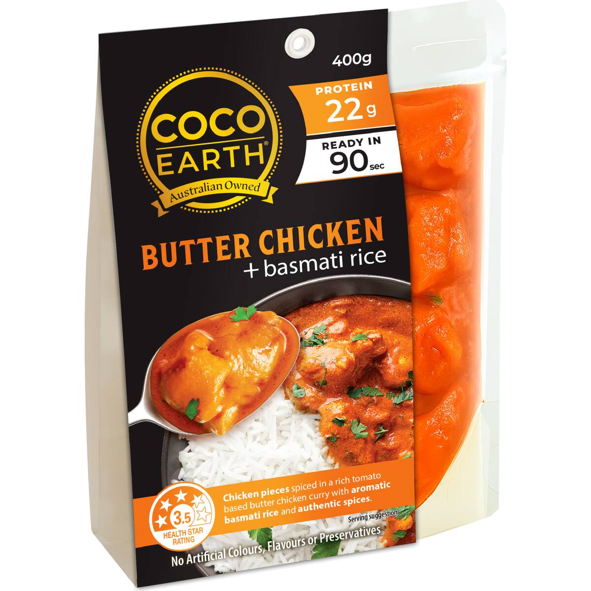 Coco Earth Butter Chicken With Basmati Rice 400g