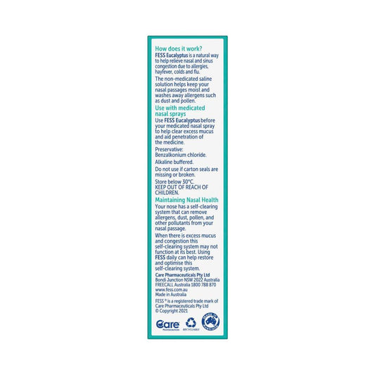 Fess Nasal Saline Spray Eucalyptus - 30mL