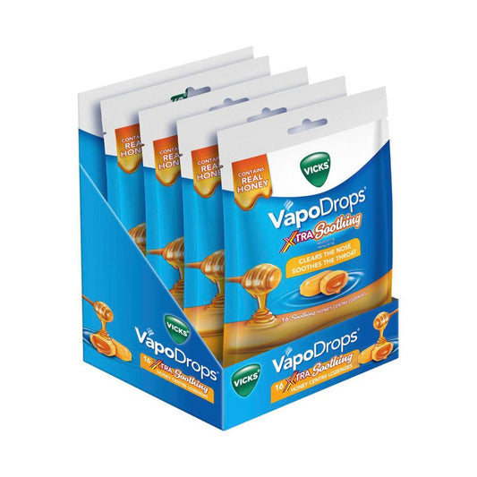 Vicks Xtra Soothing Lozenges Honey - 16 Pack