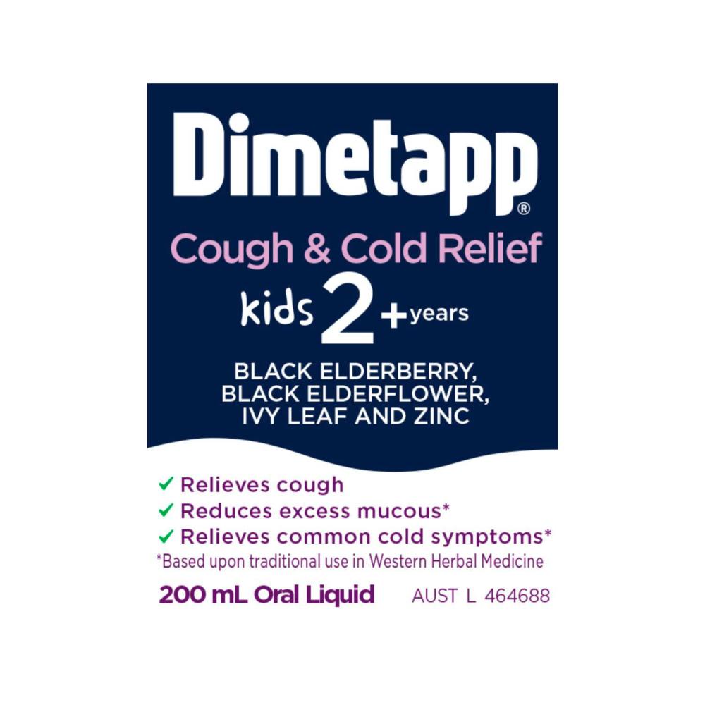 Dimetapp Cough Cold & Flu Elderberry & Ivy Leaf - 200mL