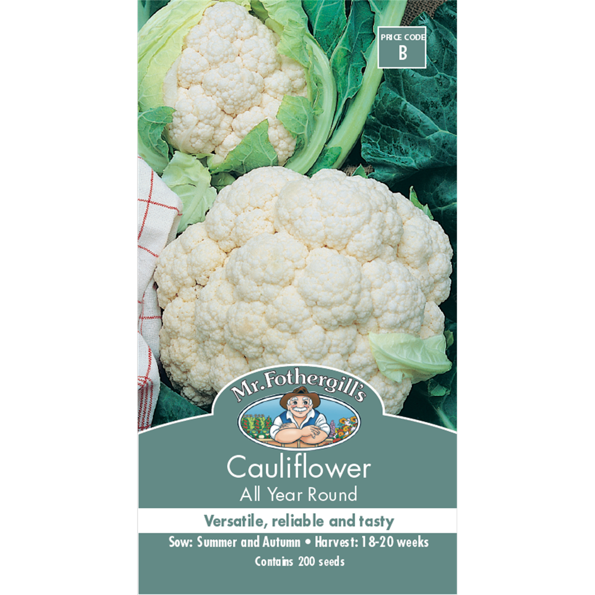 Mr Fothergill Cauliflower Seeds - 28 Days - Seed - Versatile Variety