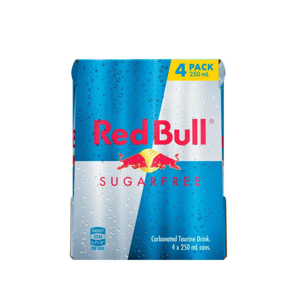 Red Bull Sugar Free Energy Drink 4x250ml - 4 pack