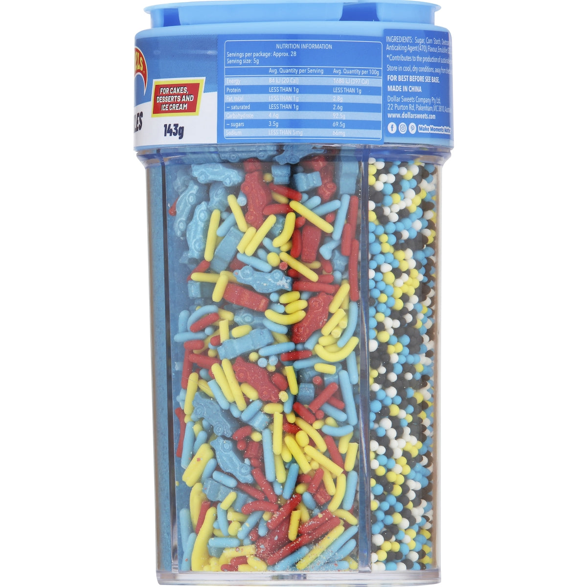 Dollar Sweets Hot Wheels Sprinkles 143g