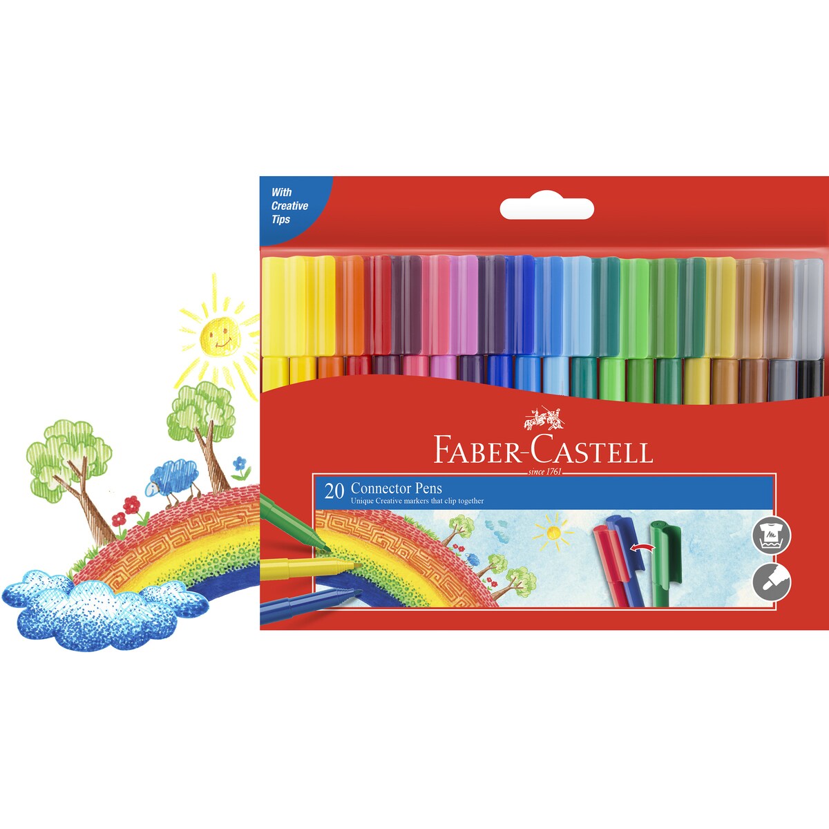 Faber-castell Connector Markers 20 Pack