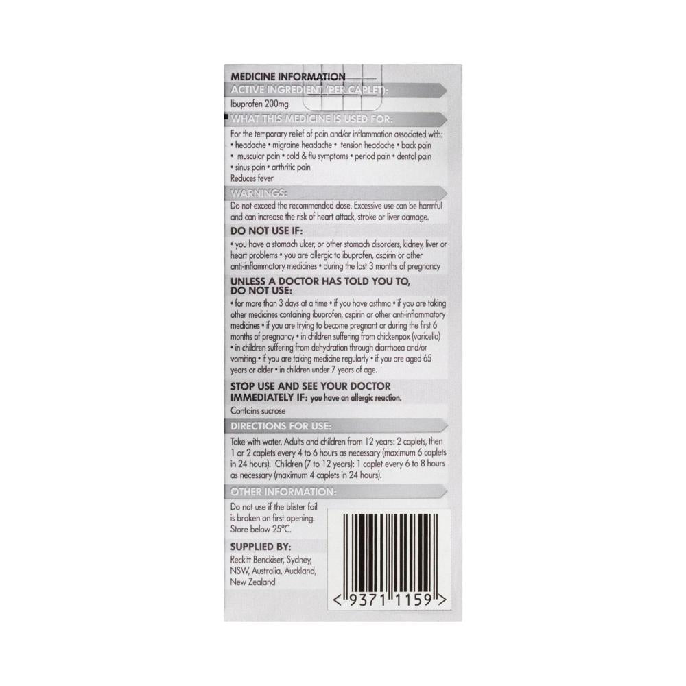 Nurofen Ibuprofen Pain Relief 200mg Caplets - 24 pack