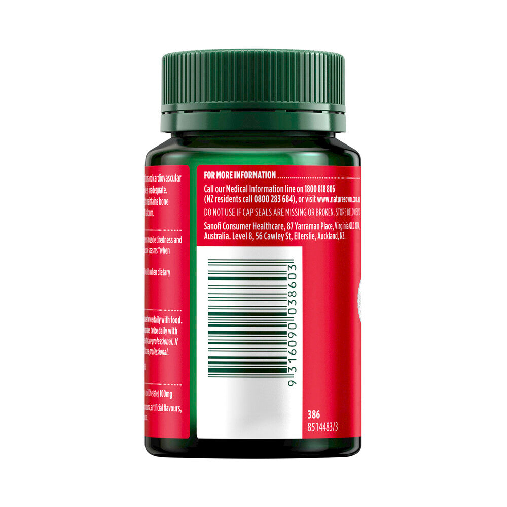 Nature's Own Magnesium Chelate 500mg Muse Health Capsules - 75 pack