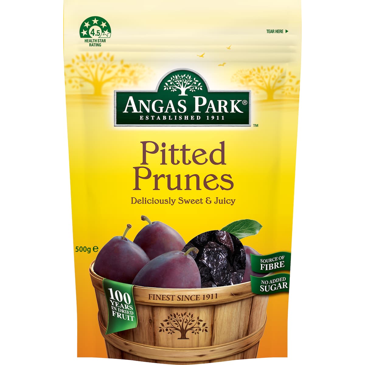 Angas Park Prunes Pitted Resealable 500g