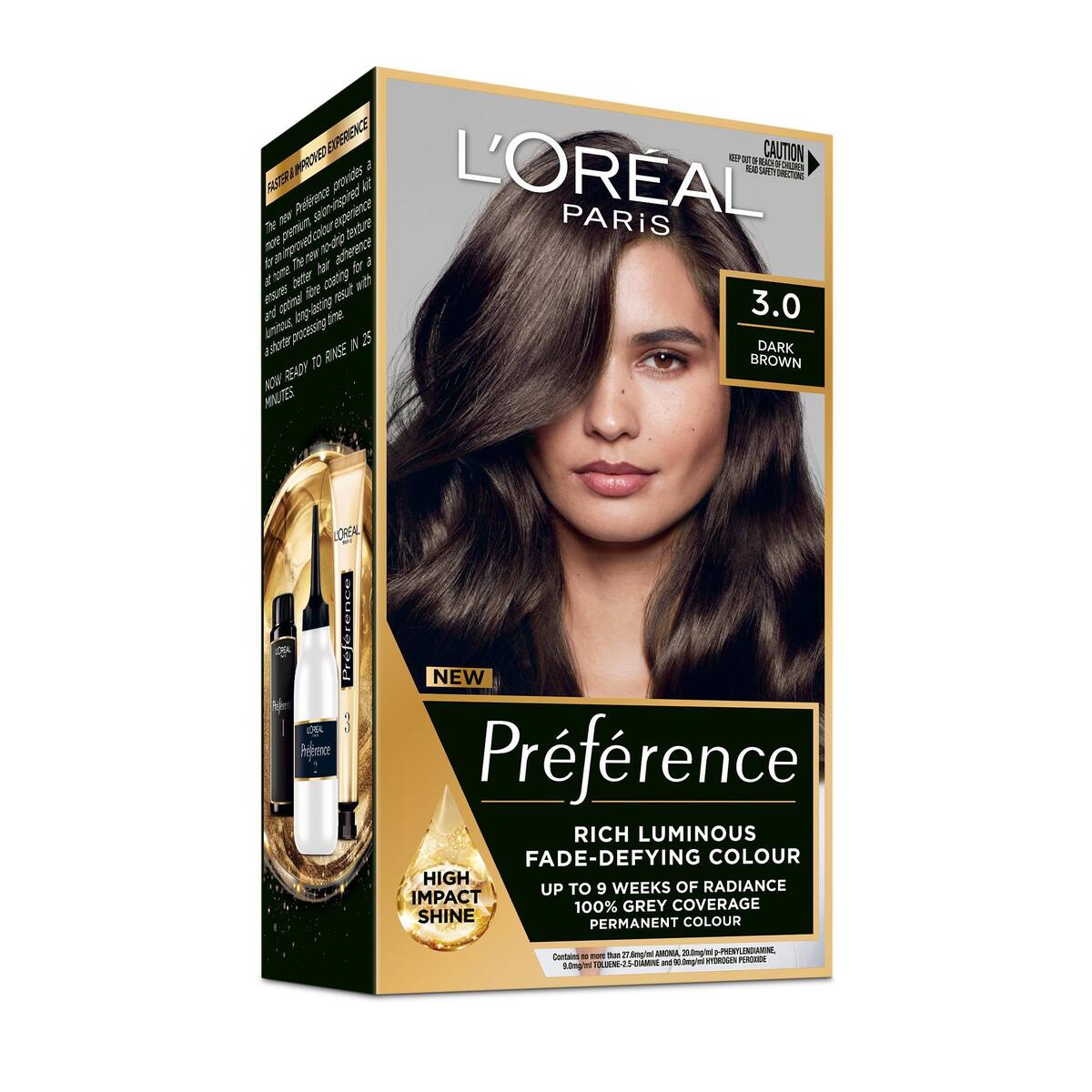 L'oreal Paris Preference Hair Colour 3 Dark Brown Each
