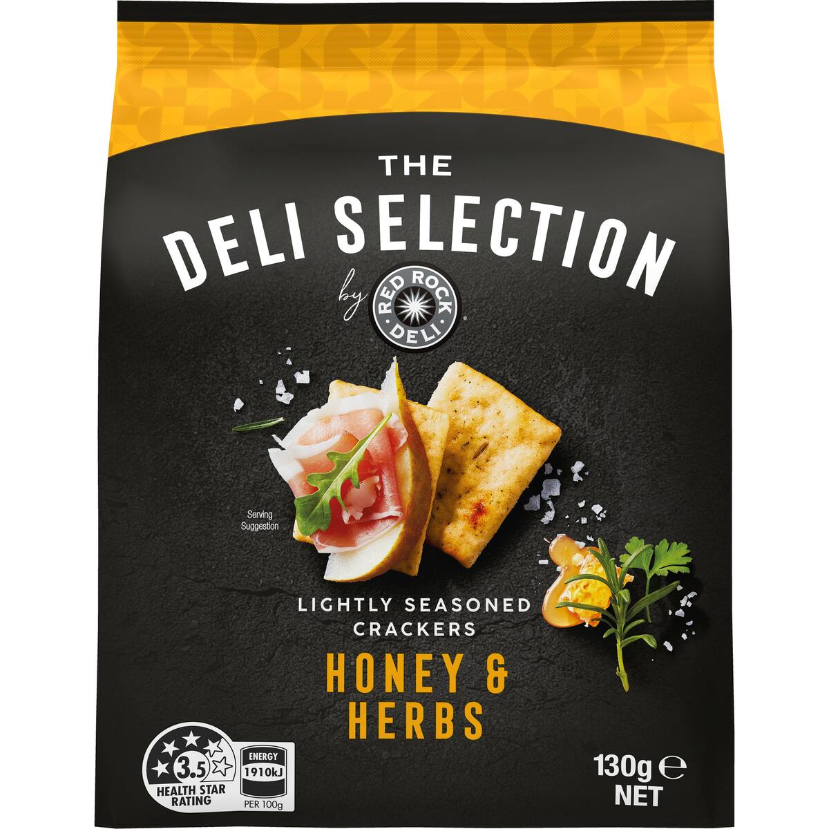 Red Rock Deli Selection Crackers Honey & Herb 130g