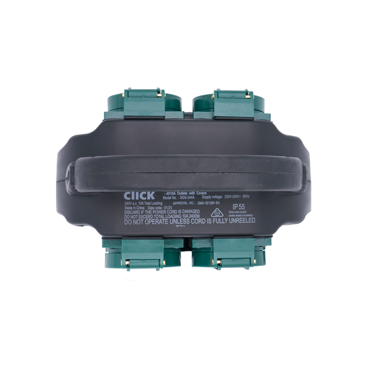 Click Power Garden Socket - 4 x 10A Outlets With Cover